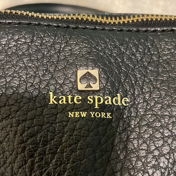 Kate Spade black leather purse. Good used condition. 15” x 11”. - Picture 2 of 11